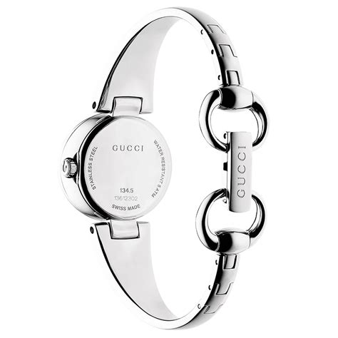 gucci guccissima small stainless steel bangle watch|vintage gucci bangle bezel watch.